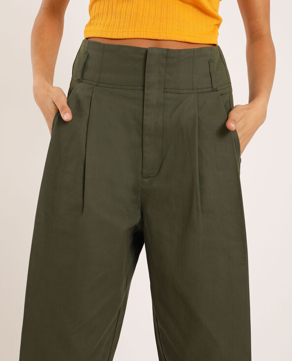 Pantalon à plis taupe - Pimkie