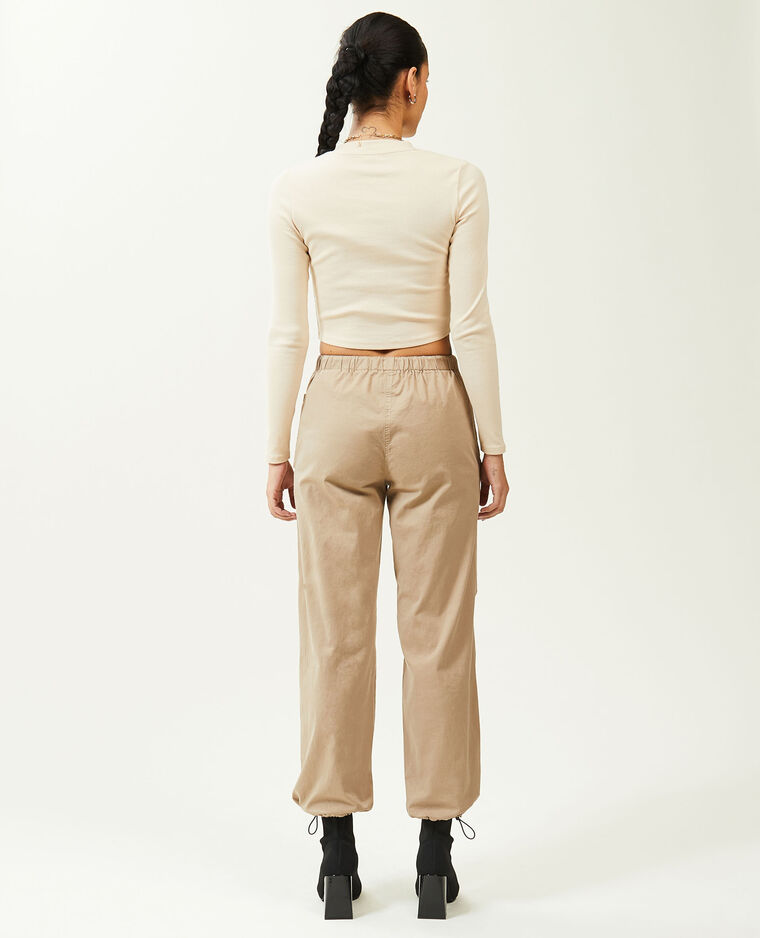 Pantalon parachute multipoche brun - Pimkie