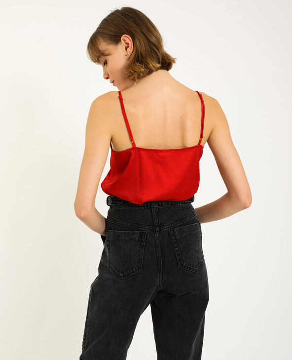 Top à bretelles rouge - Pimkie