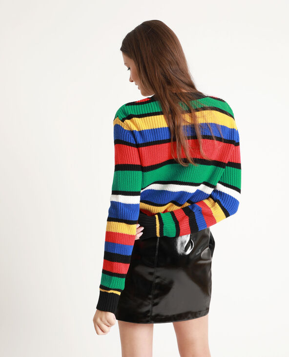 Pull multicolore noir - Pimkie
