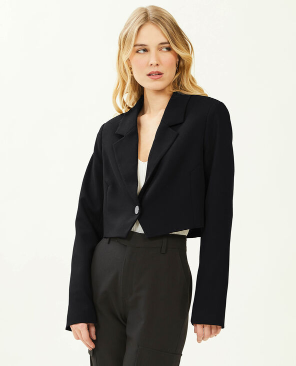 Veste blazer courte noir - Pimkie