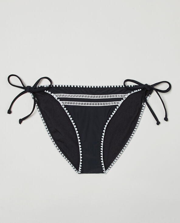 Bas de bikini ethnique noir - Pimkie