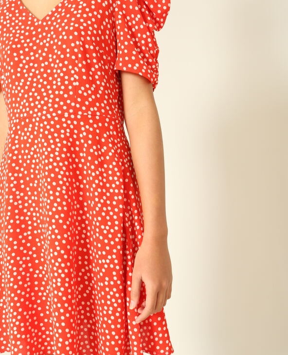 Robe fluide imprimée rouge - Pimkie