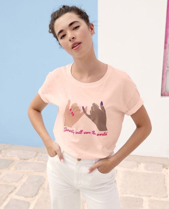T-shirt Sorority rose clair - Pimkie