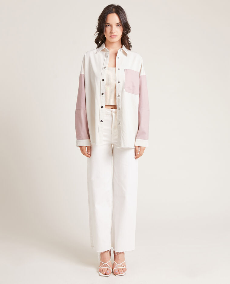 Chemise longue bicolore rose - Pimkie