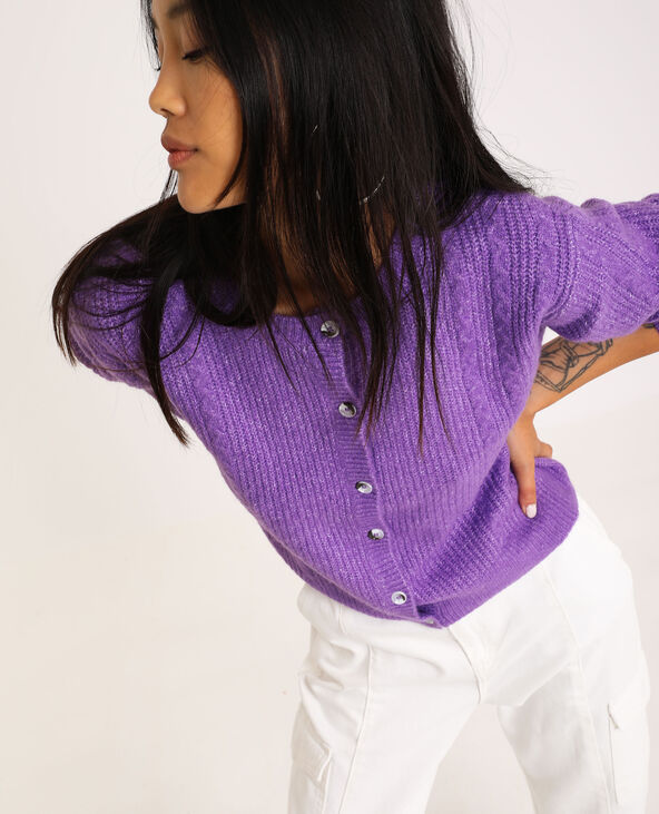 Gilet torsadé violet - Pimkie