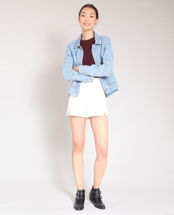 Crop top sans manches bordeaux - Pimkie