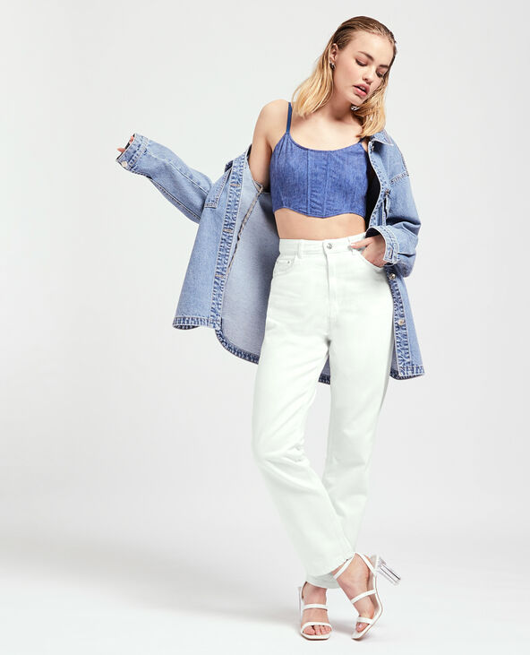 Jean droit taille haute