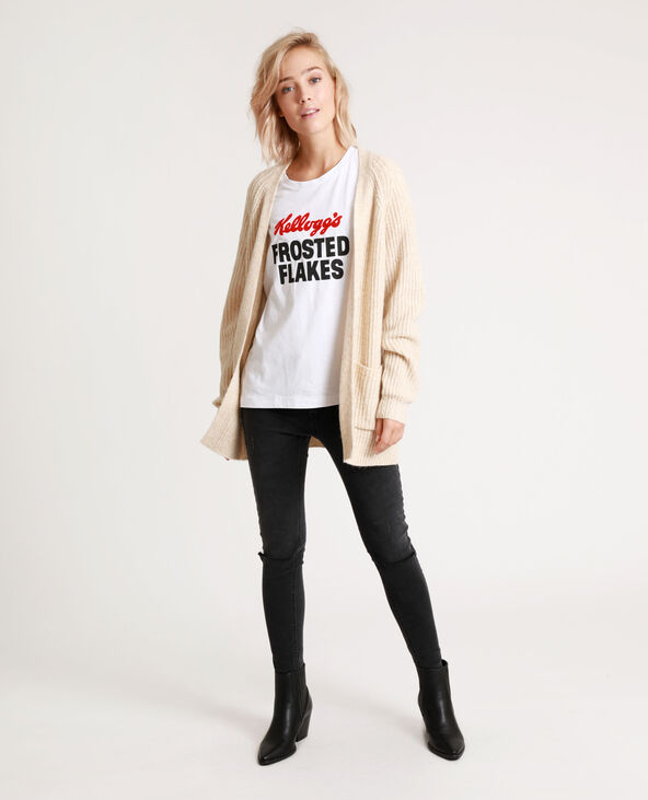 Gilet mi-long beige - Pimkie