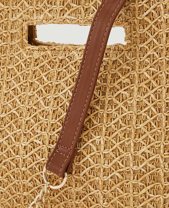 Sac rigide en paille beige - Pimkie