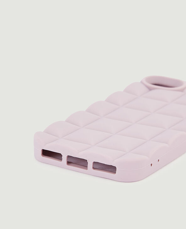 Coque iPhone effet matelassé beige - Pimkie