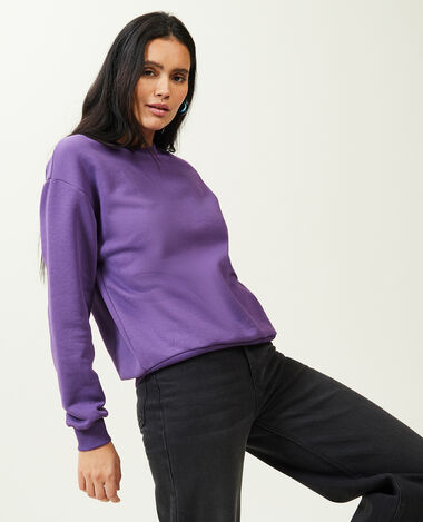 Sweat col rond violet - Pimkie