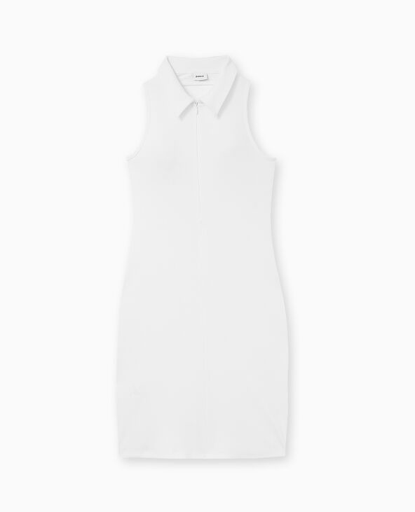 Robe courte dos-nu avec col blanc - Pimkie