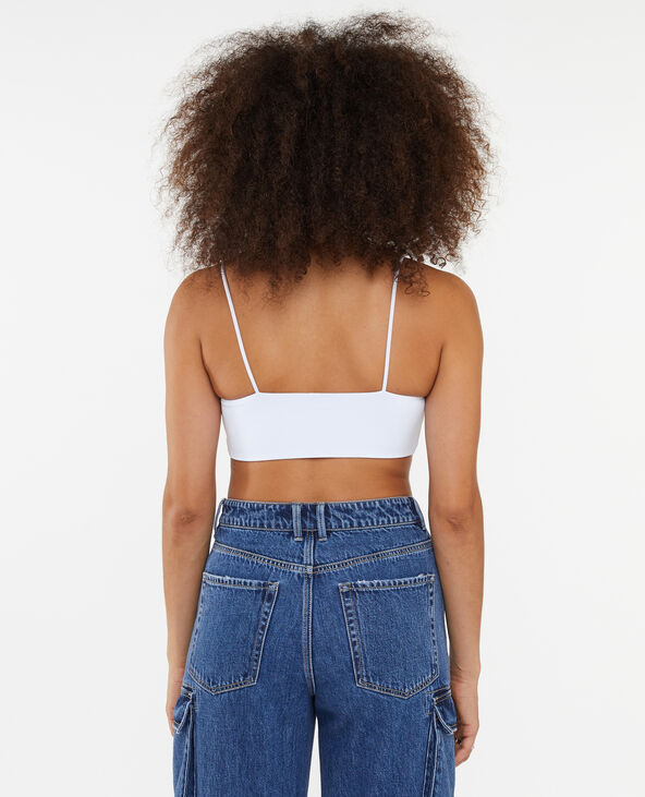 Brassière à bretelles encolure V blanc - Pimkie