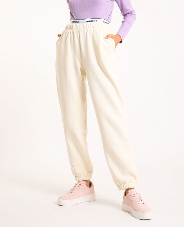 Pantalon molleton beige - Pimkie