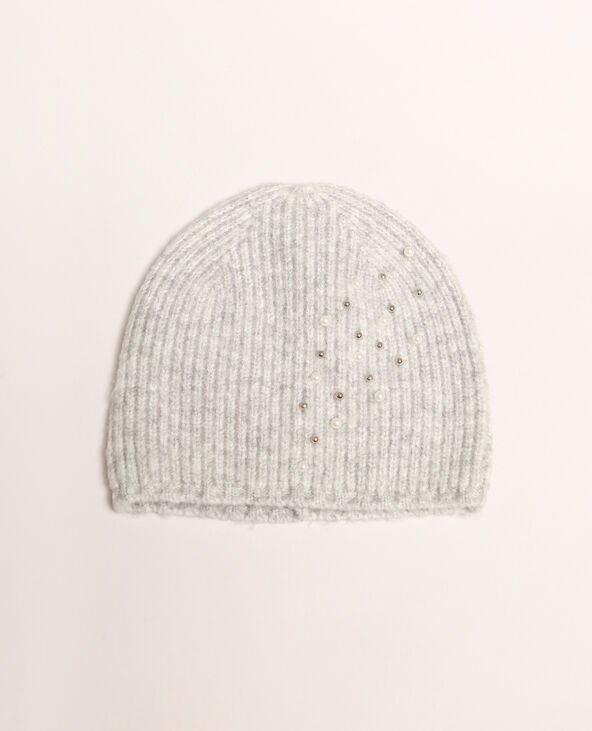 Bonnet à perles bleu clair - Pimkie
