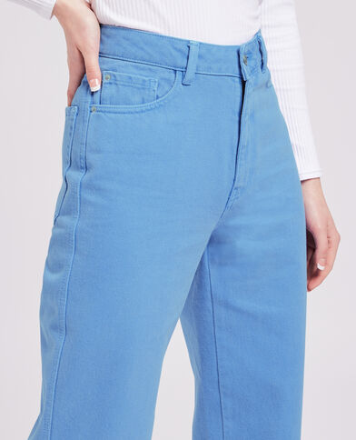 Jean large effet délavé bleu - Pimkie