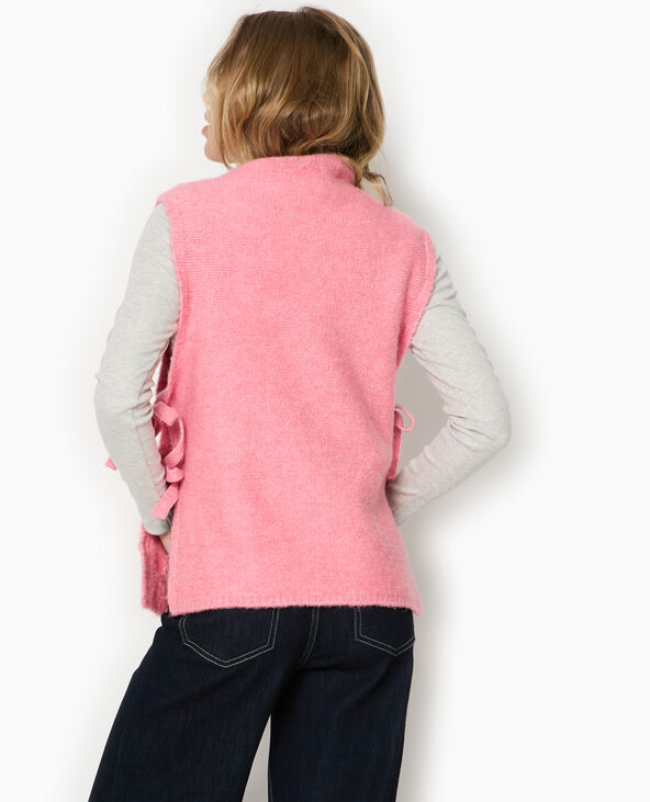 Pull sans manches avec nouettes sur les côtés rose - Pimkie