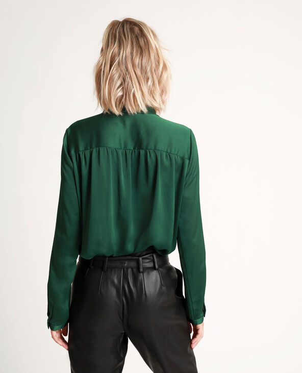 Chemise à nœud vert foncé - Pimkie