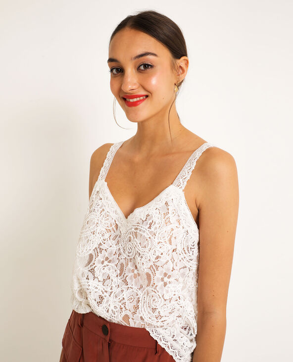 Top en dentelle blanc - Pimkie
