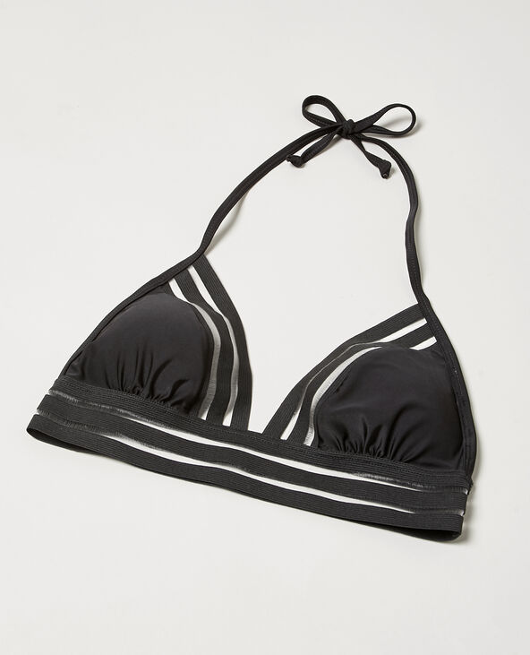 Haut de bikini bande transparente noir - Pimkie