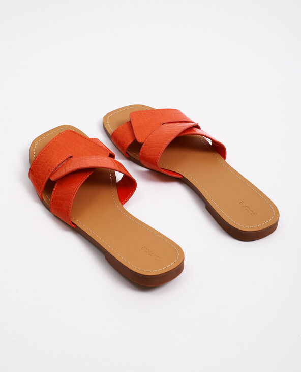 Sandales plates corail - Pimkie