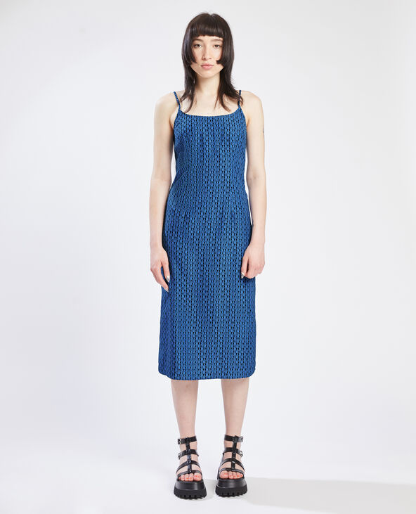 Robe chemise maille transparente bleu - Pimkie