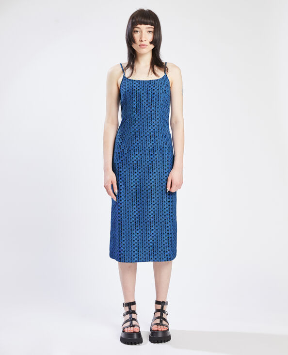 Robe chemise maille transparente bleu - Pimkie