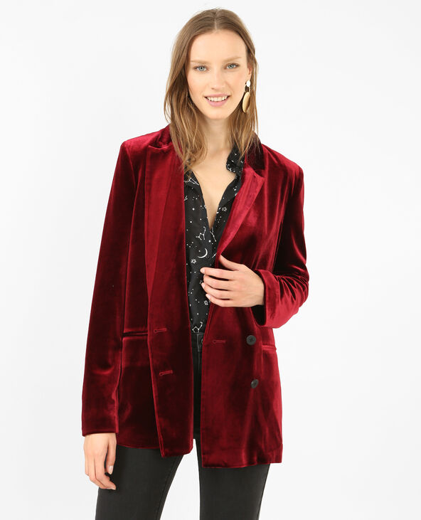 Blazer velours bordeaux - Pimkie