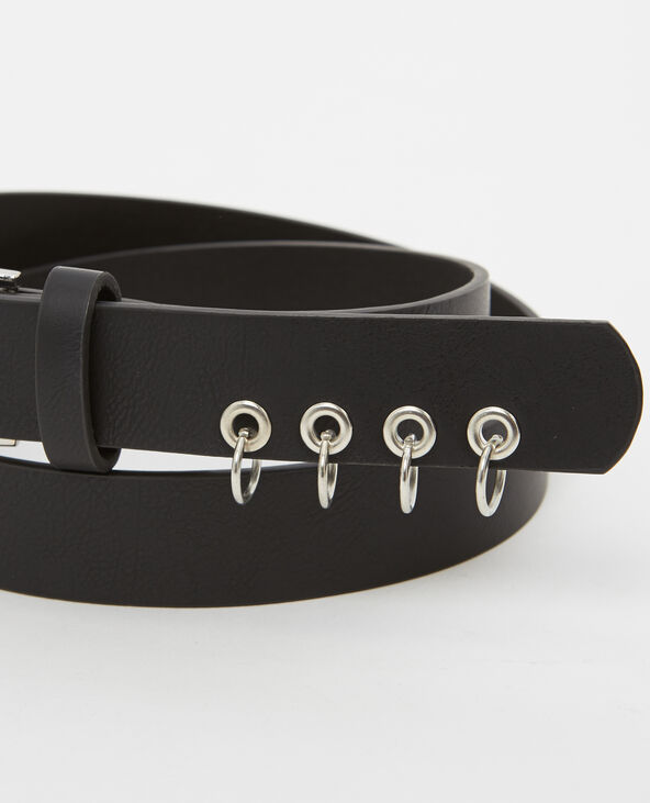 Ceinture à anneaux noir - Pimkie