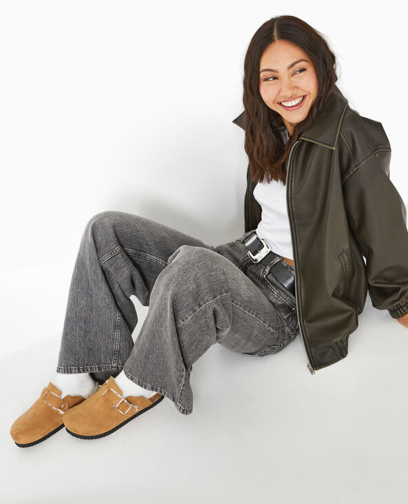 Mules sabots fourrées beige - Pimkie