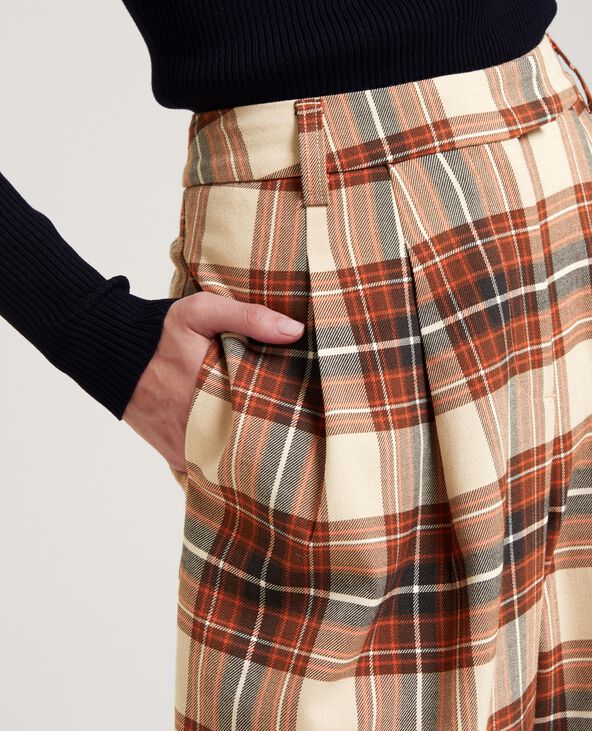Pantalon large à pinces marron - Pimkie
