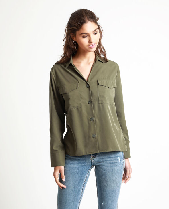 Chemise carrée taupe - Pimkie