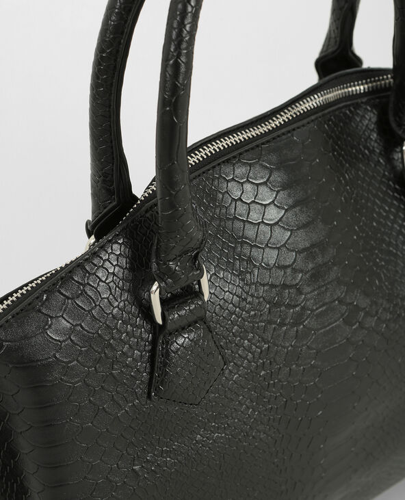 Sac rigide croco noir - Pimkie