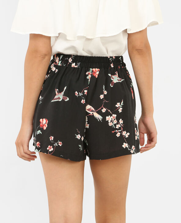 Short fluide imprimé noir - Pimkie