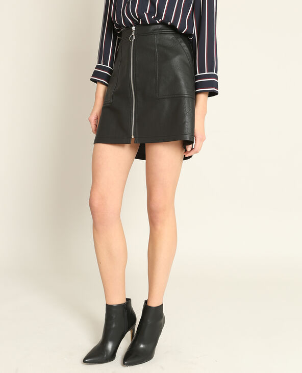 Jupe cuir sales zip