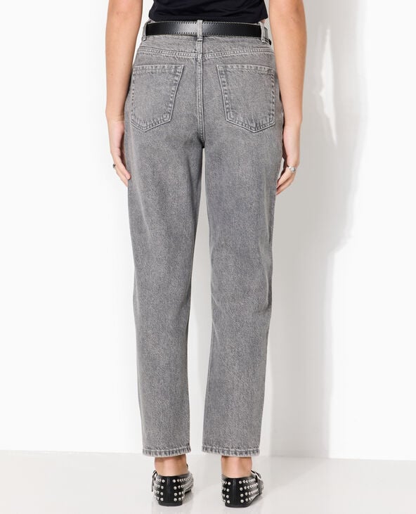 Jean mom taille haute gris clair - Pimkie