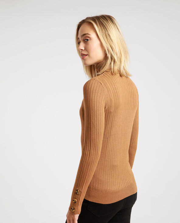 Pull à col roulé beige - Pimkie