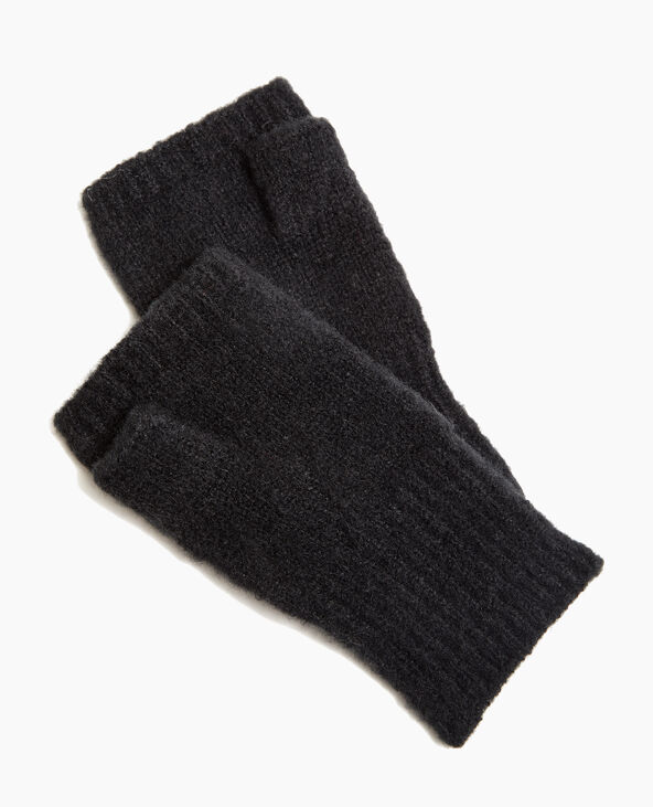 Mitaines en tricot noir - Pimkie