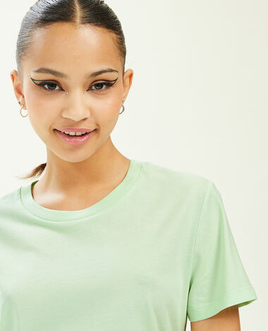 T-shirt basique col rond vert clair - Pimkie