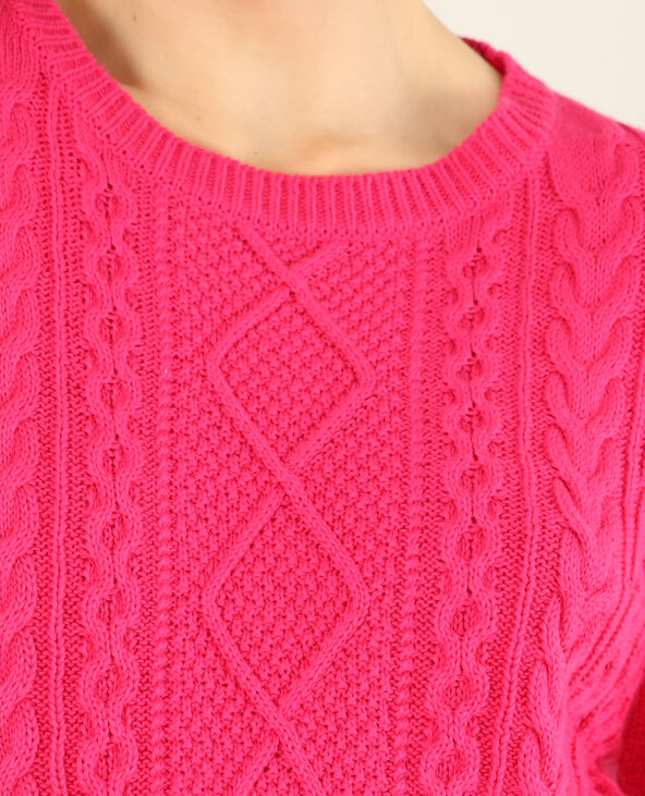 Pull court torsadé rose fuchsia - Pimkie