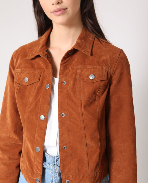Veste en faux cuir camel - Pimkie