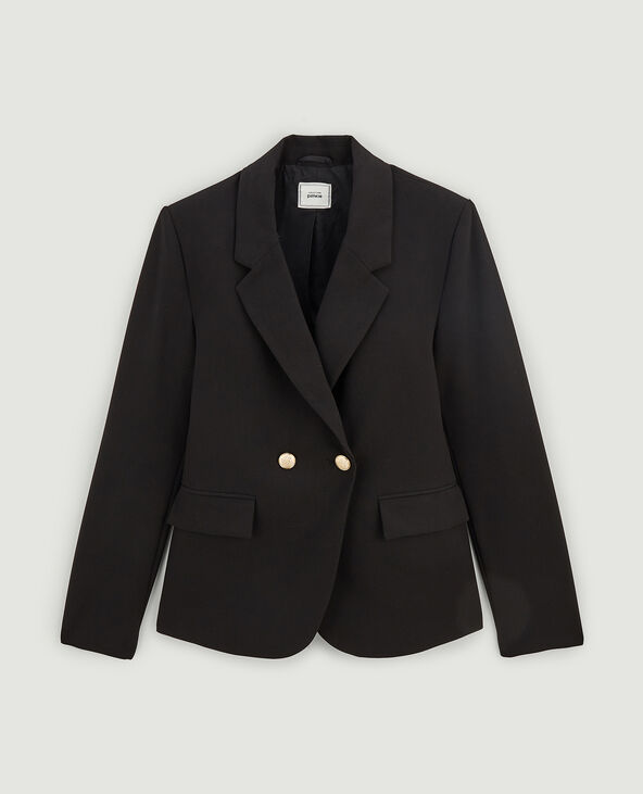 Veste blazer boutons dorés noir - Pimkie
