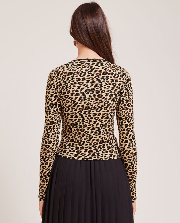 Top manches longues encolure carrée beige - Pimkie
