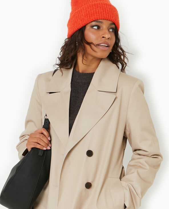 Trench long avec ceinture beige - Pimkie