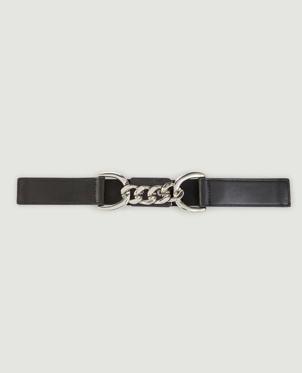 Ceinture élastique à grosse chaîne noir - Pimkie