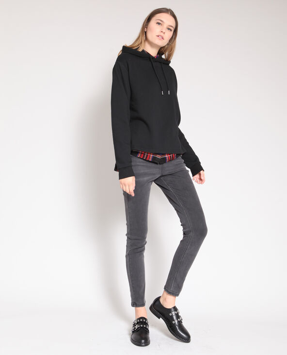 Sweat à capuche noir - Pimkie