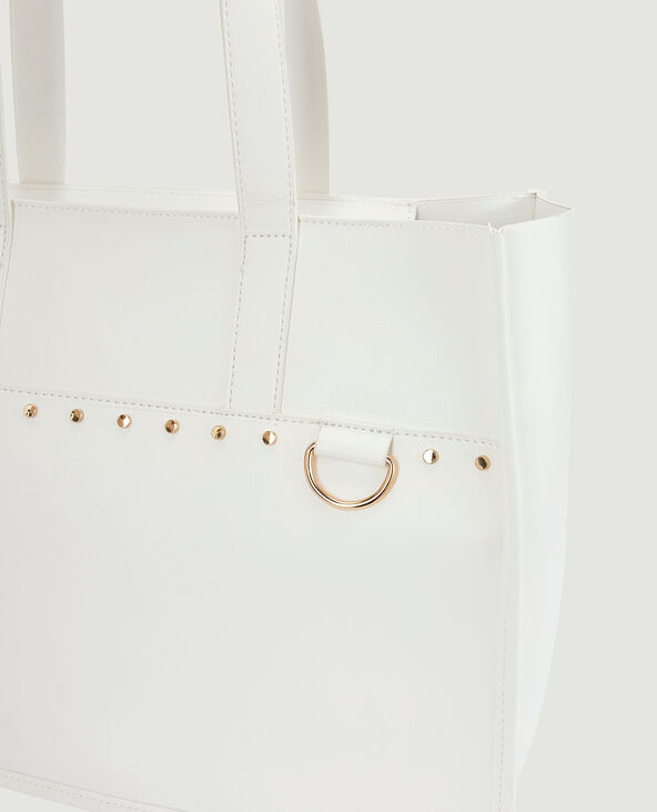 Sac cabas clouté blanc - Pimkie