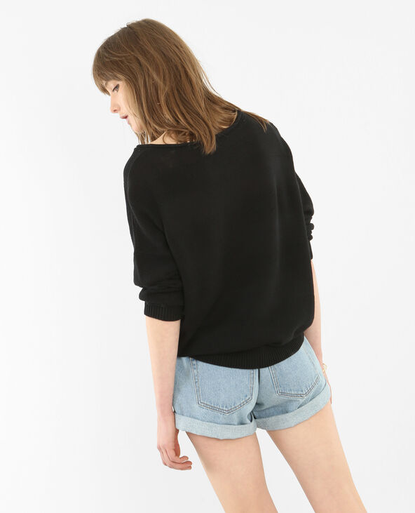 Pull multi-mailles noir - Pimkie