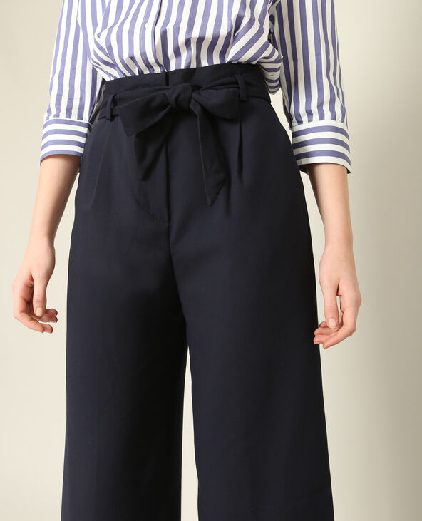 Pantalon fluide 7/8 bleu marine - Pimkie
